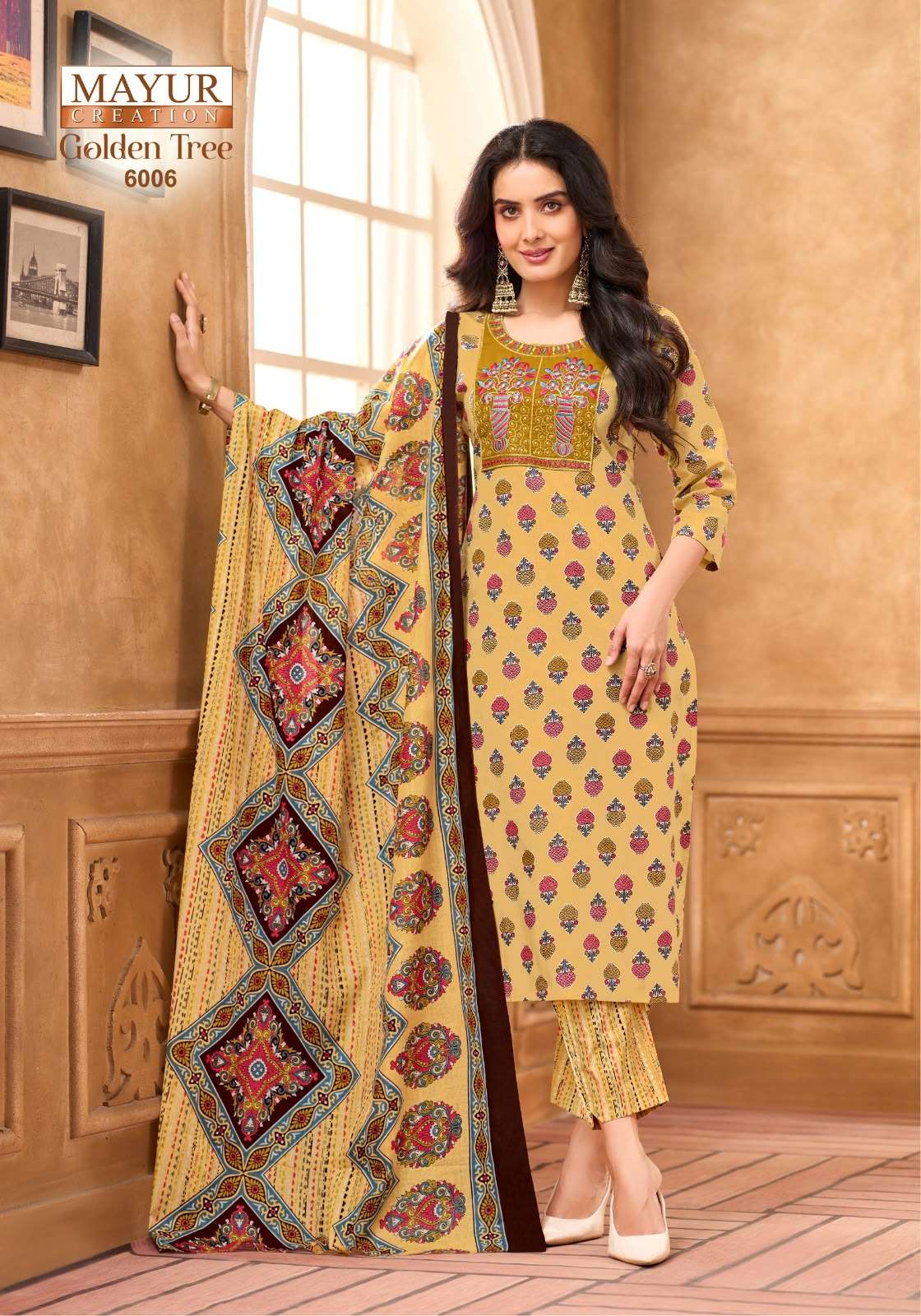MAYUR CREATION GOLDEN TREE VOL 6 COTTON PRINTED READY MADE LADIES SUIT
