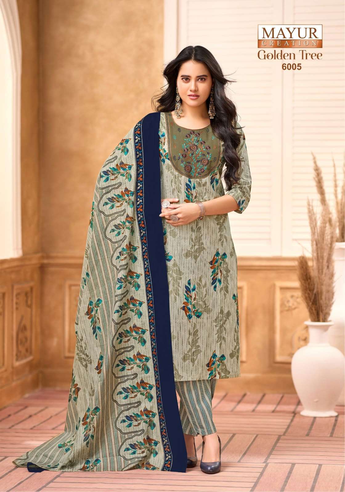 MAYUR CREATION GOLDEN TREE VOL 6 COTTON PRINTED READY MADE LADIES SUIT