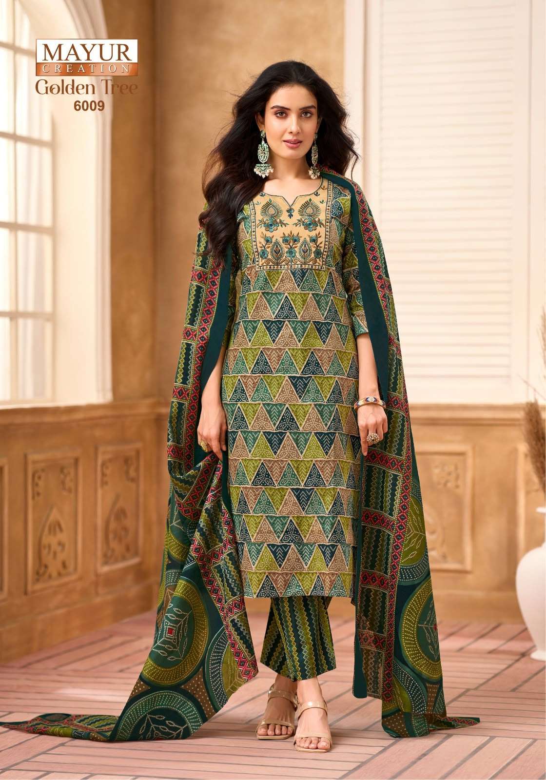 MAYUR CREATION GOLDEN TREE VOL 6 COTTON PRINTED READY MADE LADIES SUIT