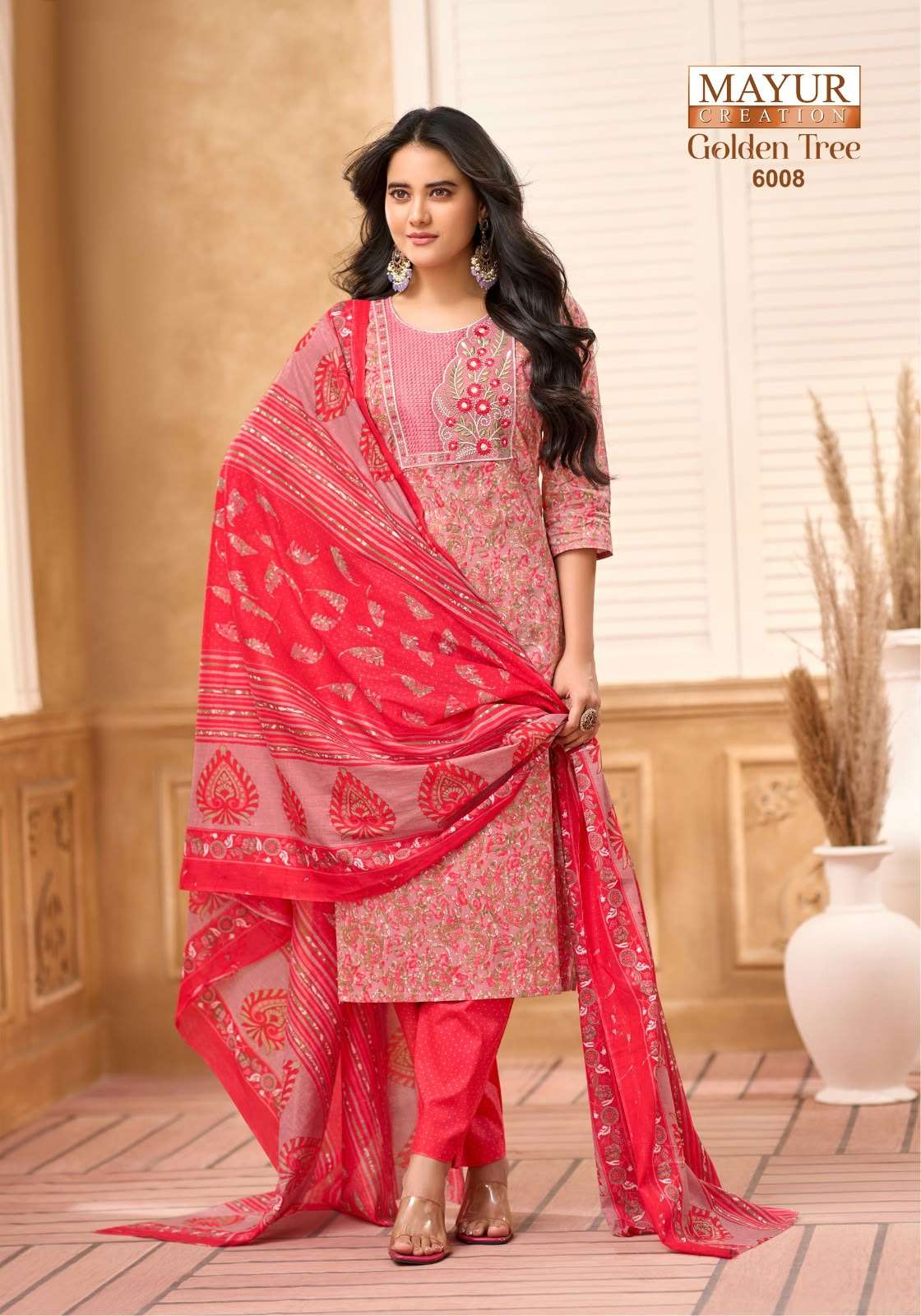 MAYUR CREATION GOLDEN TREE VOL 6 COTTON PRINTED READY MADE LADIES SUIT