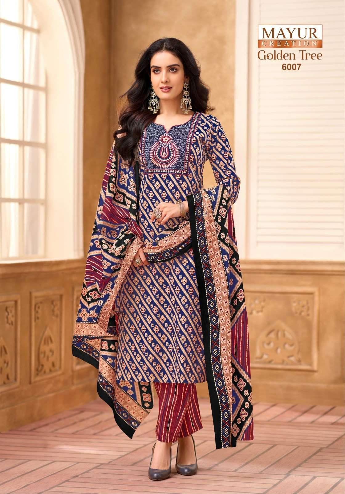 MAYUR CREATION GOLDEN TREE VOL 6 COTTON PRINTED READY MADE LADIES SUIT