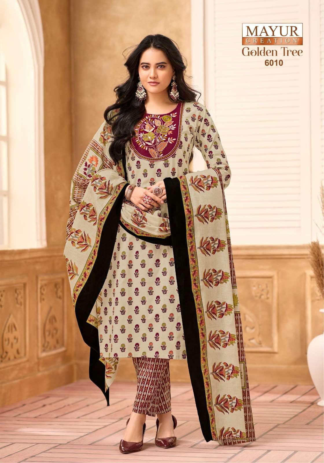 MAYUR CREATION GOLDEN TREE VOL 6 COTTON PRINTED READY MADE LADIES SUIT