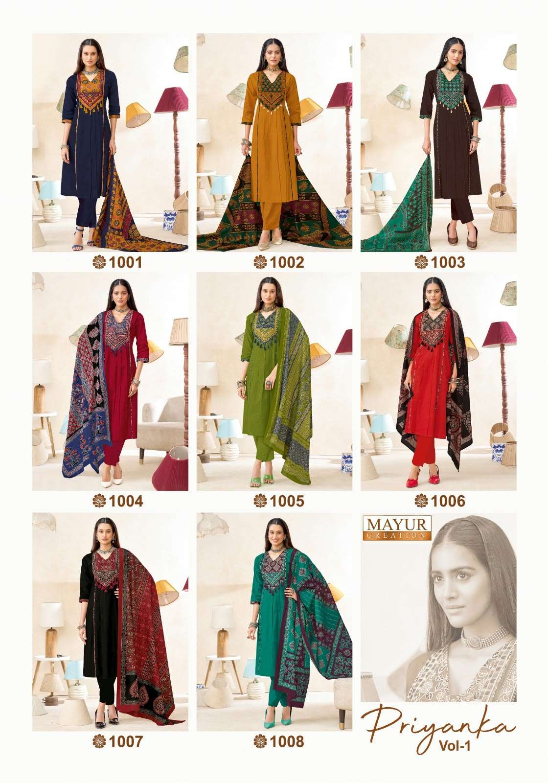MAYUR CREATION PRIYANKA VOL 1 KUTCHI COTTON READY MADE LADIES SUIT