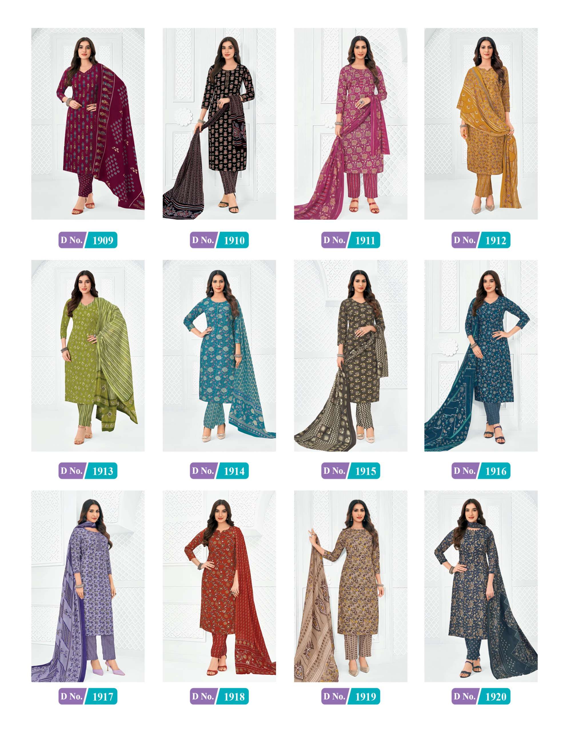MCM LIFE STYLE VOL 19 COTTON PRINTED LADIES KURTI BOTTOM AND DUPATTA SET 