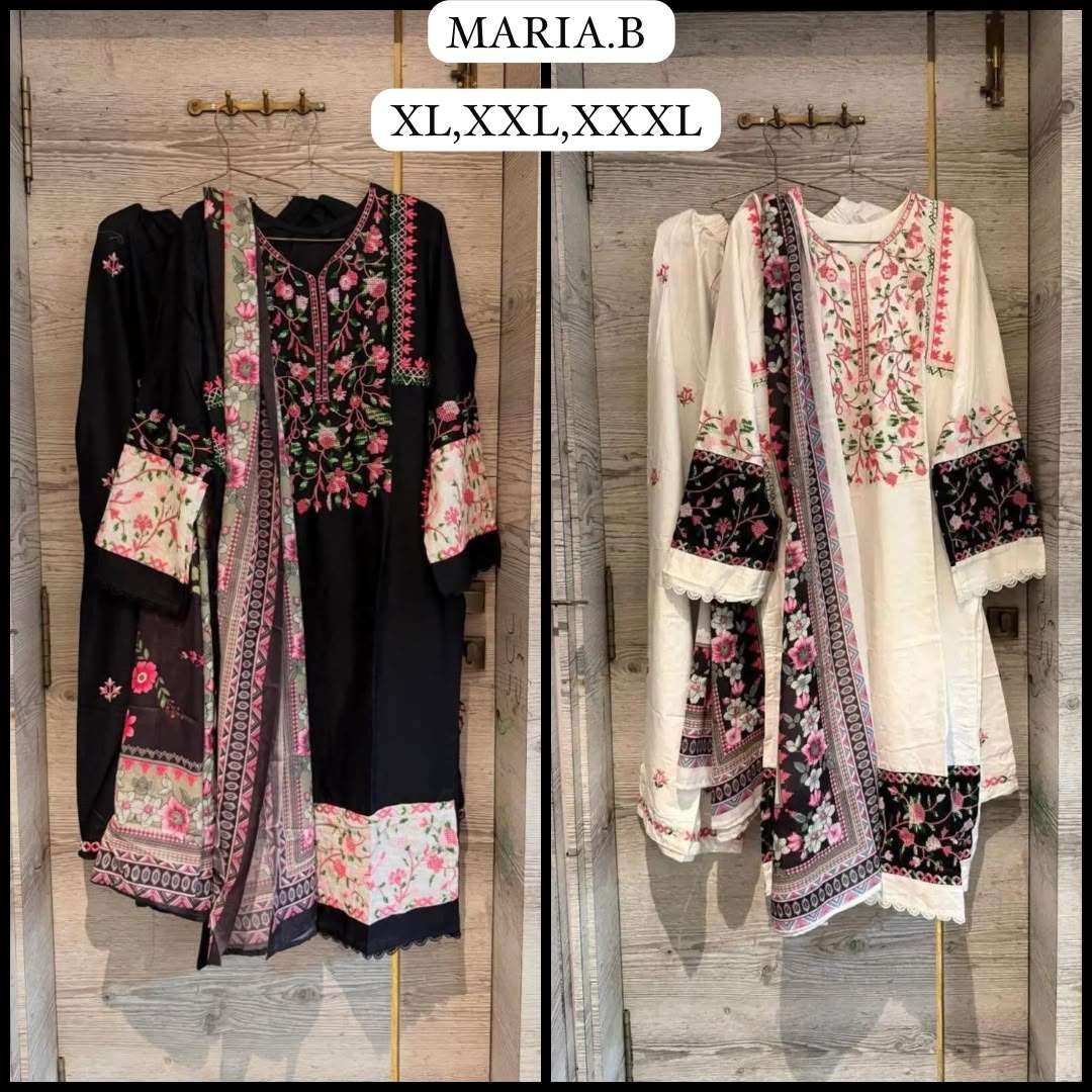 MF MARIA B HIT DESIGN COLLECTION VISCOSE DESIGNER WORK READY MADE PAKISTANI SUIT