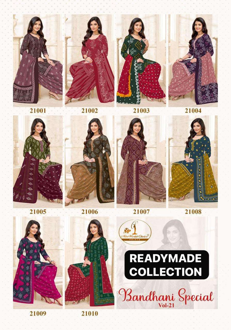MISS WORLD CHOICE BANDHANI SPECIAL VOL 21 READY MADE COLLECTION 