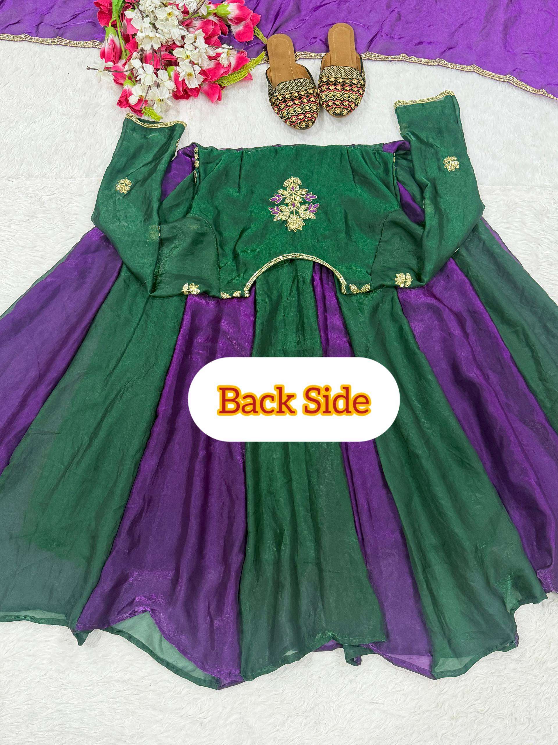 ND 5072 SILK BEAUTIFUL DESIGNER LOOK FUNCTION WEAR ANARKALI STYLE DRESS