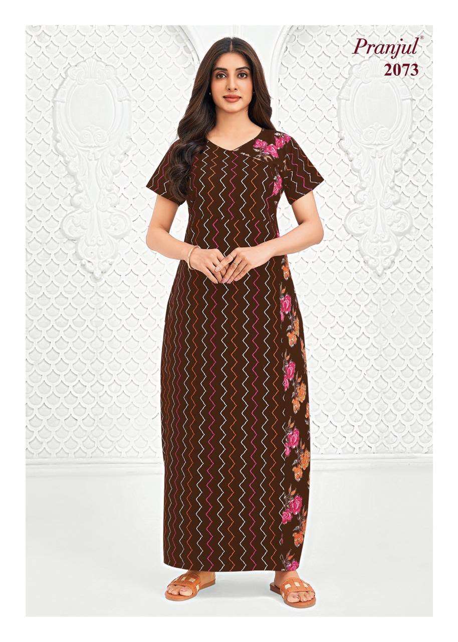 PRANJUL FASHION PRAGATI VOL 20 COTTON PRINTED NIGHT WEAR GOWN COLLECTION 