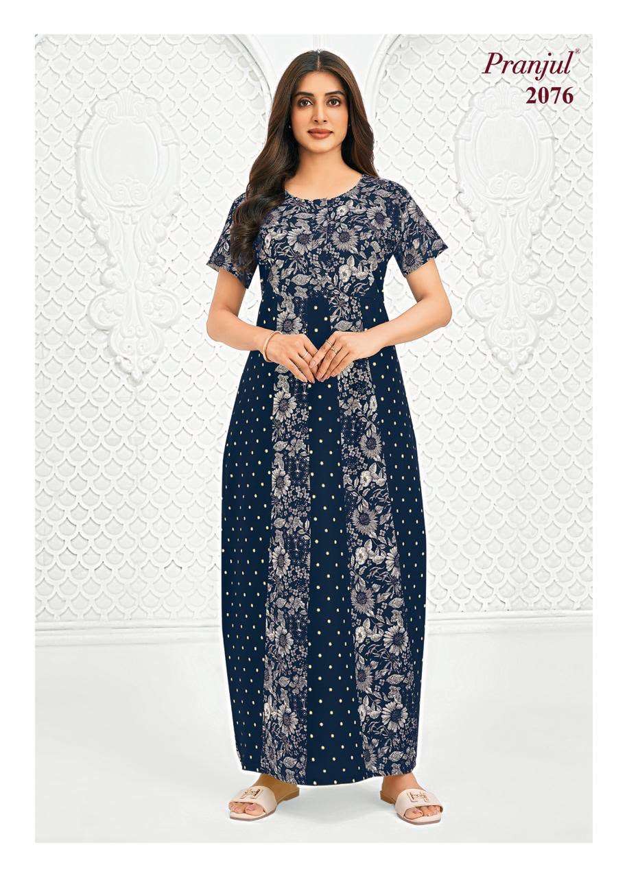 PRANJUL FASHION PRAGATI VOL 20 COTTON PRINTED NIGHT WEAR GOWN COLLECTION 