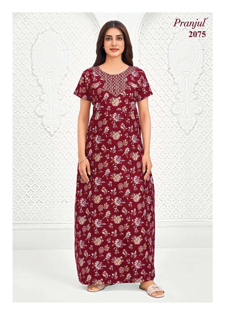 PRANJUL FASHION PRAGATI VOL 20 COTTON PRINTED NIGHT WEAR GOWN COLLECTION 