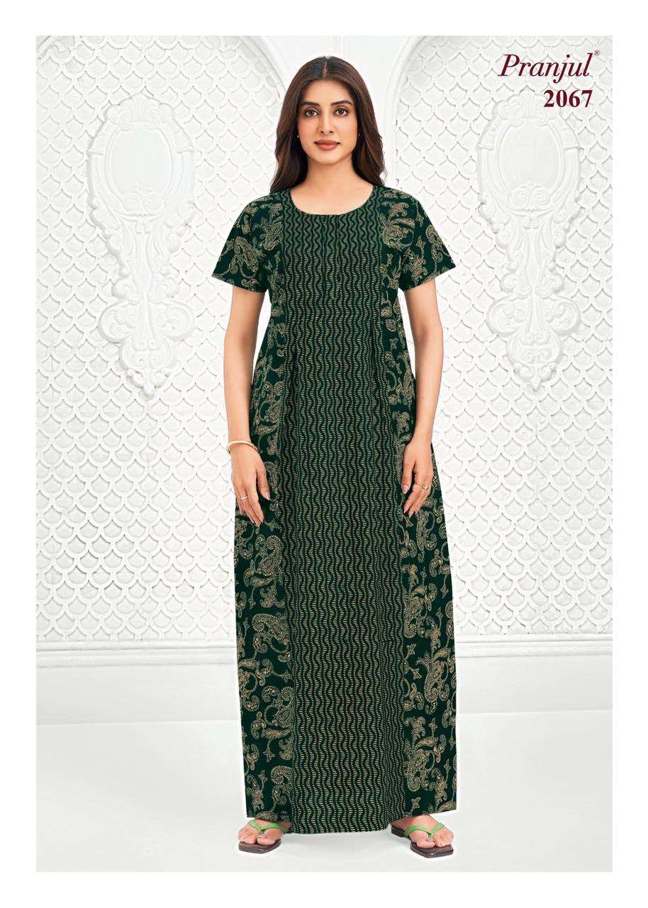 PRANJUL FASHION PRAGATI VOL 20 COTTON PRINTED NIGHT WEAR GOWN COLLECTION 