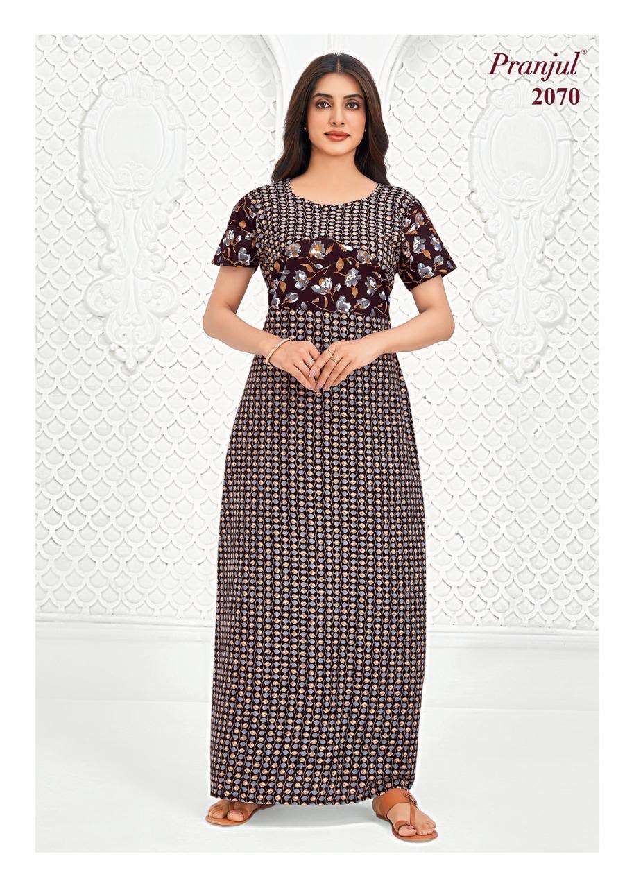 PRANJUL FASHION PRAGATI VOL 20 COTTON PRINTED NIGHT WEAR GOWN COLLECTION 