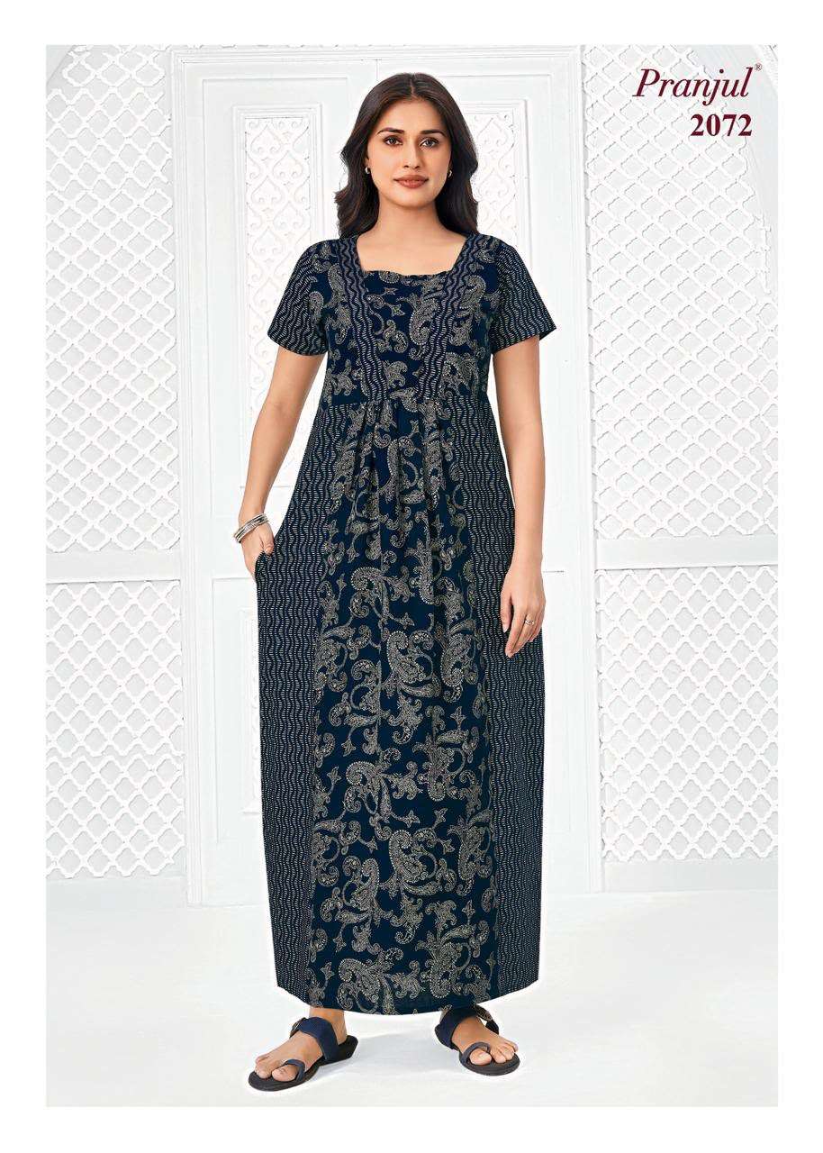 PRANJUL FASHION PRAGATI VOL 20 COTTON PRINTED NIGHT WEAR GOWN COLLECTION 