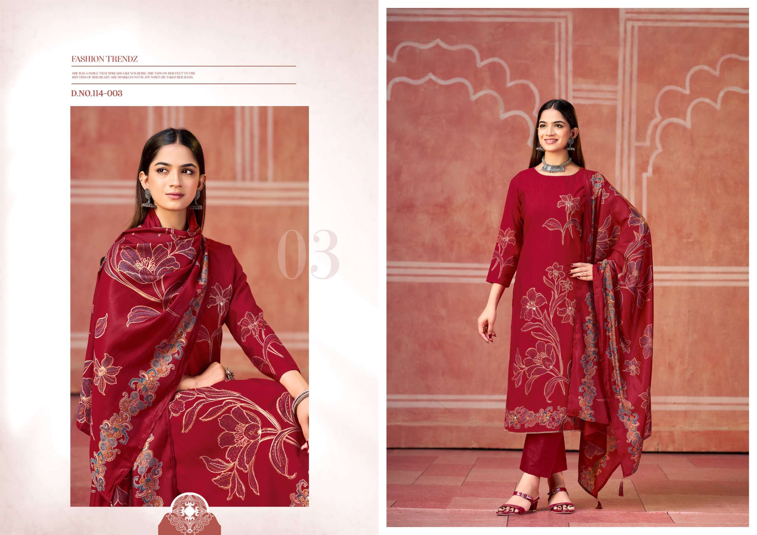 RADHIKA FASHION AZARA CLASSIC TOUCH VOL 3 VISCOSE FANCY WORKS SUIT