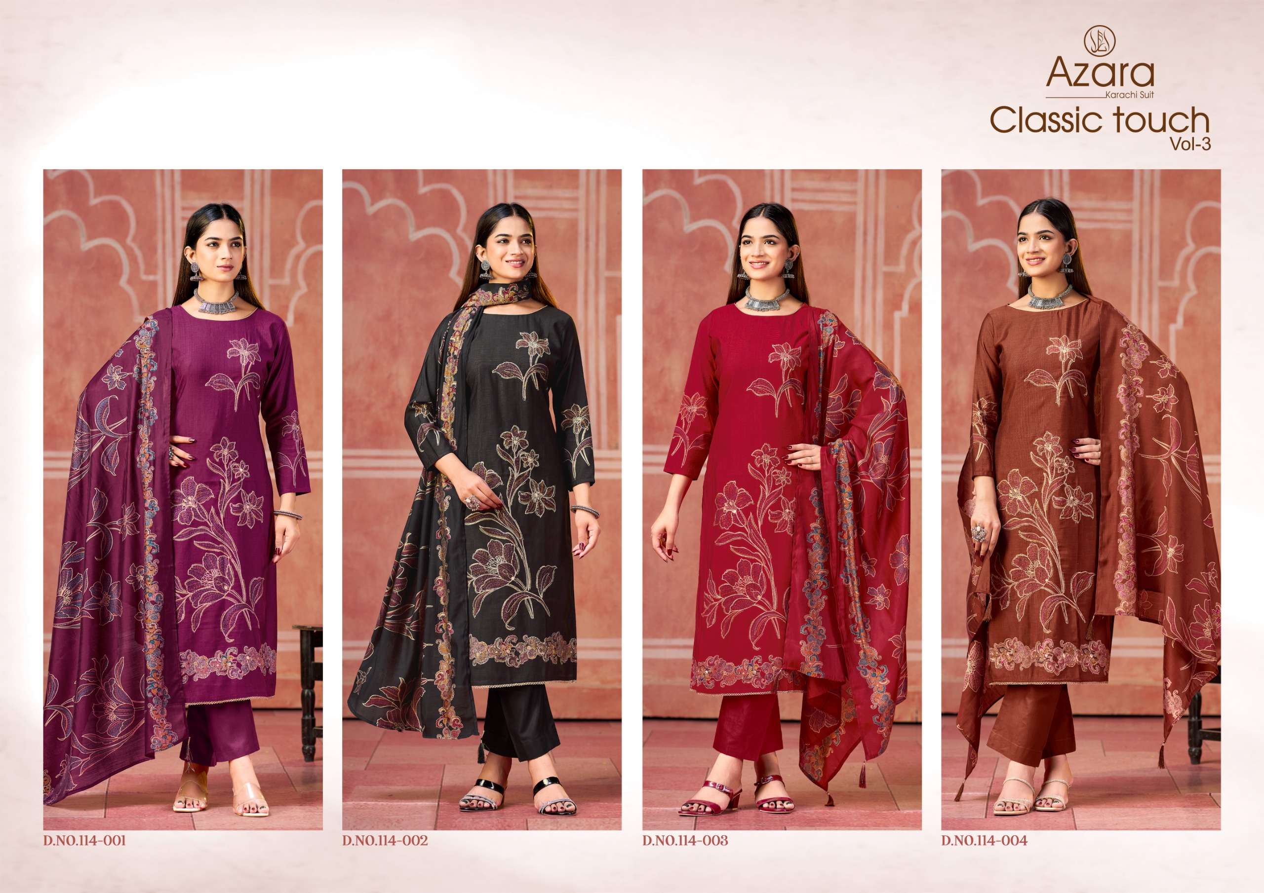 RADHIKA FASHION AZARA CLASSIC TOUCH VOL 3 VISCOSE FANCY WORKS SUIT