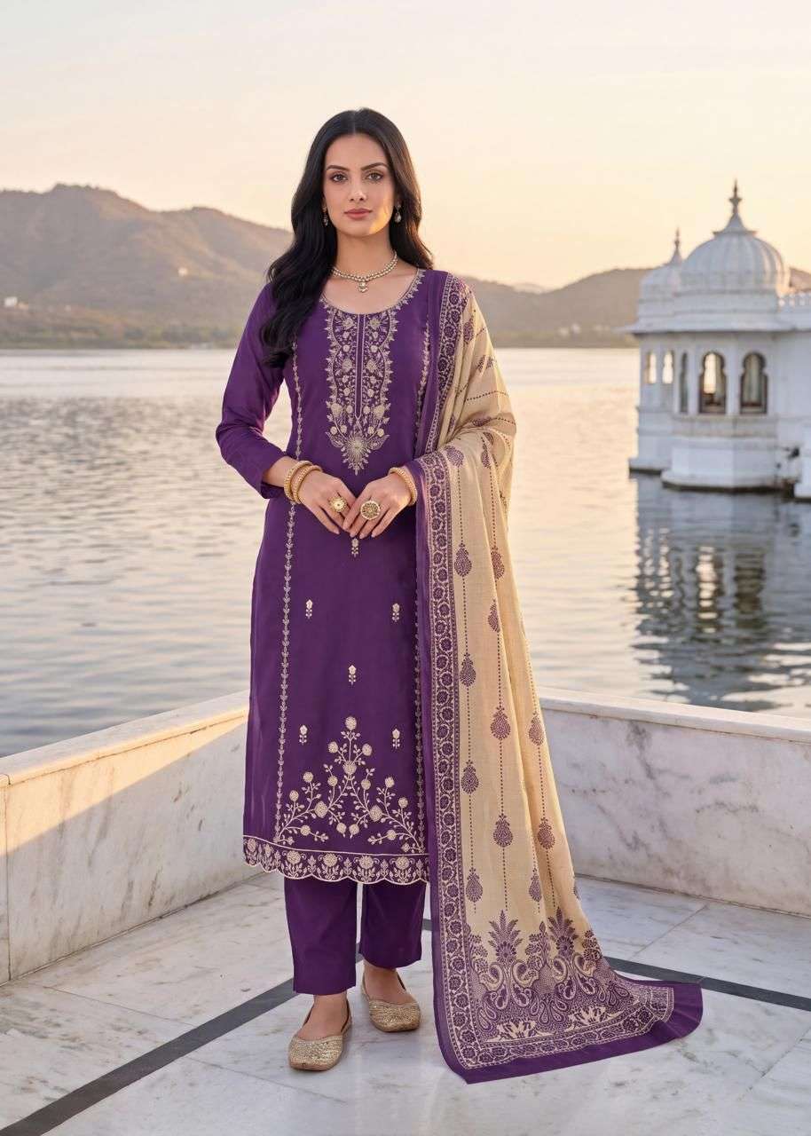 RAHI FAB RUHANI GUL 1 COTTON EMBROIDERY WORK SALWAR SUIT