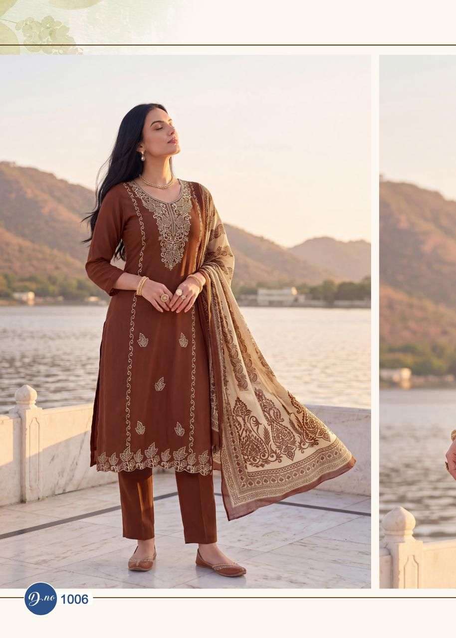 RAHI FAB RUHANI GUL 1 COTTON EMBROIDERY WORK SALWAR SUIT