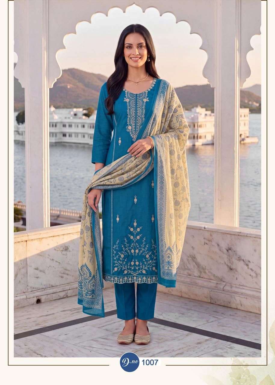 RAHI FAB RUHANI GUL 1 COTTON EMBROIDERY WORK SALWAR SUIT