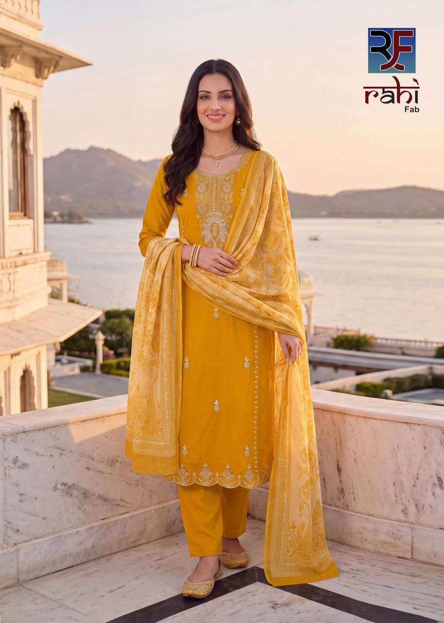 RAHI FAB RUHANI GUL 1 COTTON EMBROIDERY WORK SALWAR SUIT