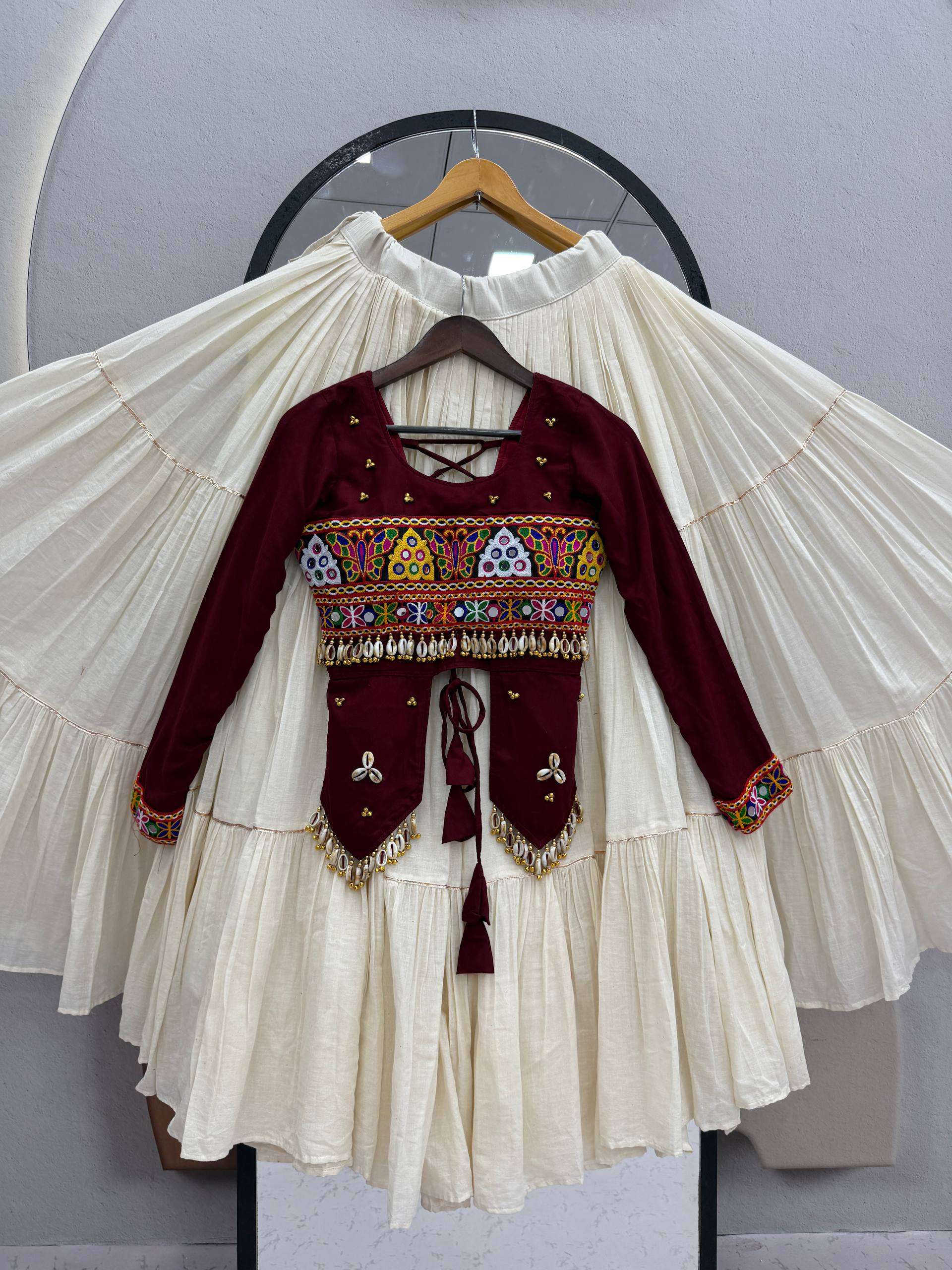 RAM 189 COTTON TRADITIONAL DESIGNER WORK SPECIAL NAVRATRI WEAR LEHENGA CHOLI COLLECTION 