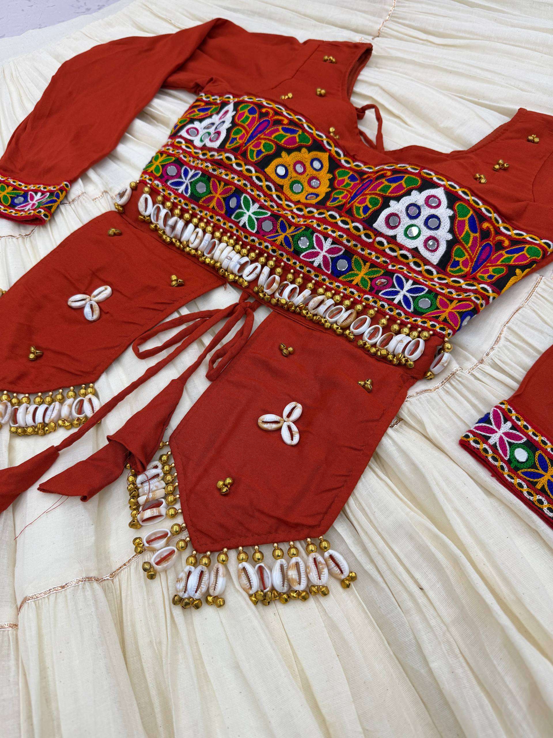 RAM 189 COTTON TRADITIONAL DESIGNER WORK SPECIAL NAVRATRI WEAR LEHENGA CHOLI COLLECTION 