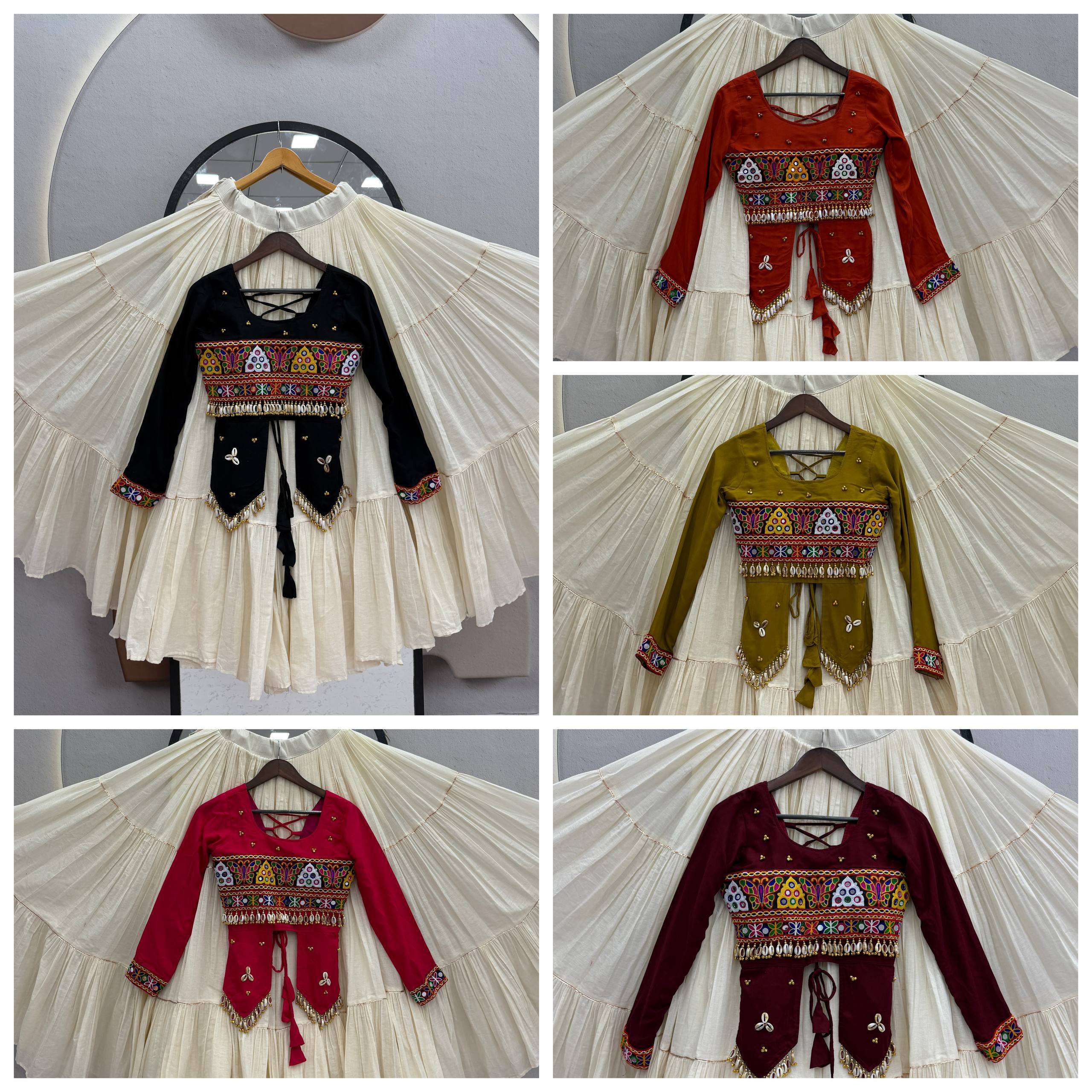 RAM 189 COTTON TRADITIONAL DESIGNER WORK SPECIAL NAVRATRI WEAR LEHENGA CHOLI COLLECTION 