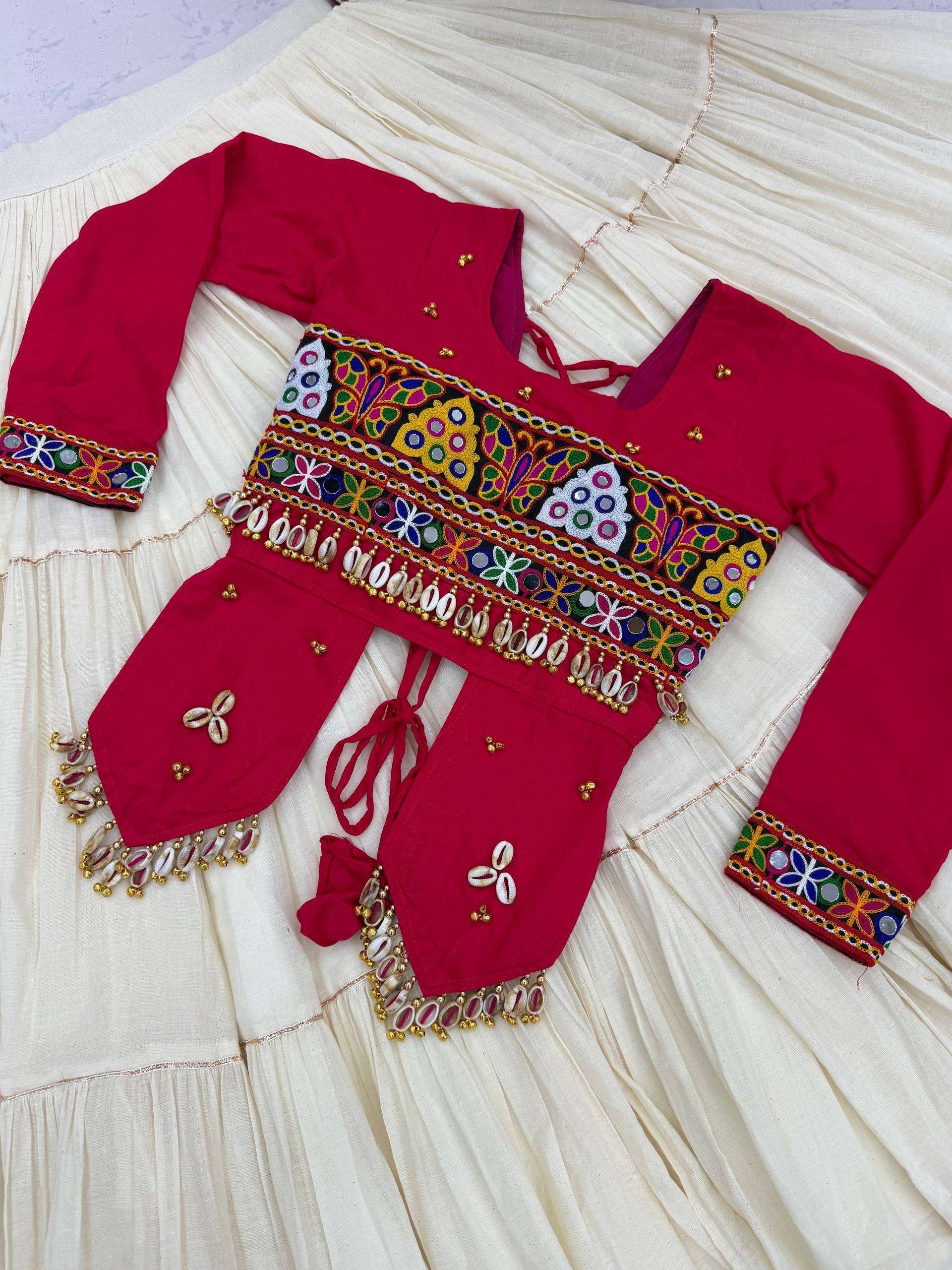 RAM 189 COTTON TRADITIONAL DESIGNER WORK SPECIAL NAVRATRI WEAR LEHENGA CHOLI COLLECTION 