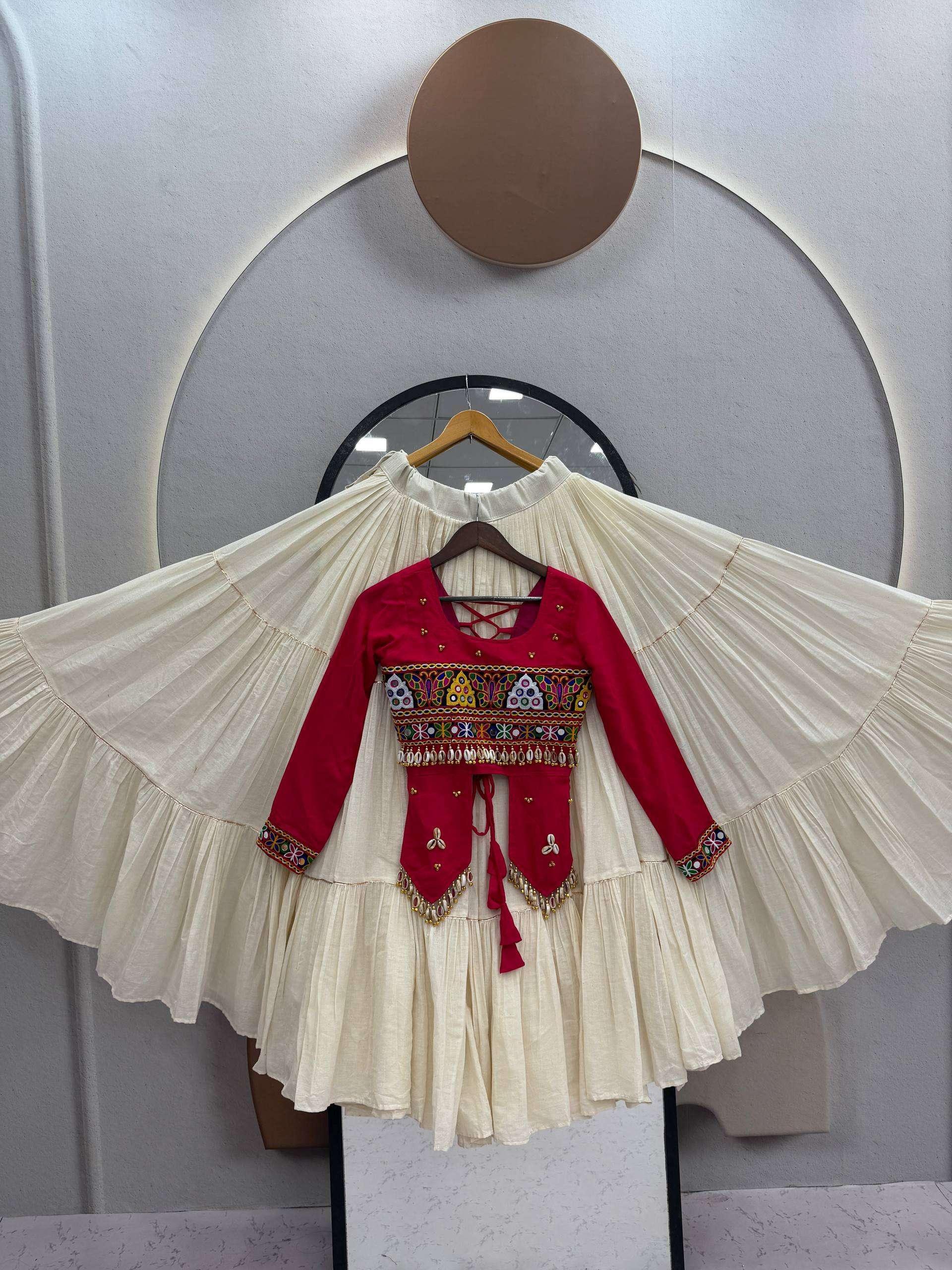 RAM 189 COTTON TRADITIONAL DESIGNER WORK SPECIAL NAVRATRI WEAR LEHENGA CHOLI COLLECTION 