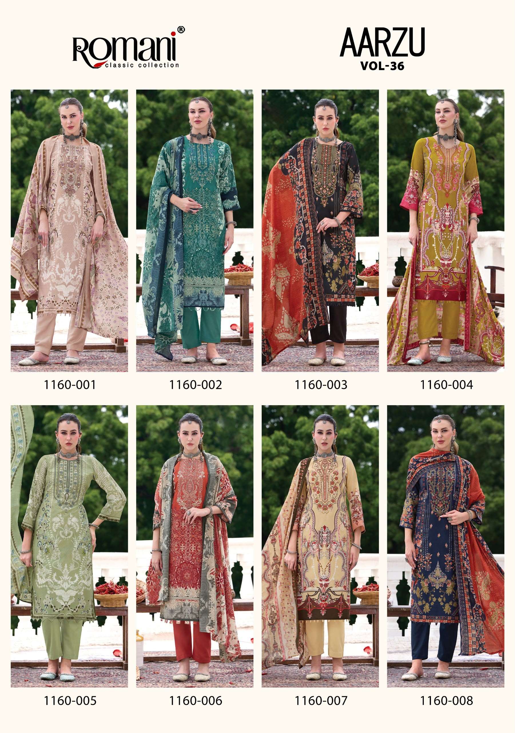 ROMANI AARZU VOL 36 COTTON DIGITAL PRINT WITH FANCY EMBROIDERY WORK SUIT