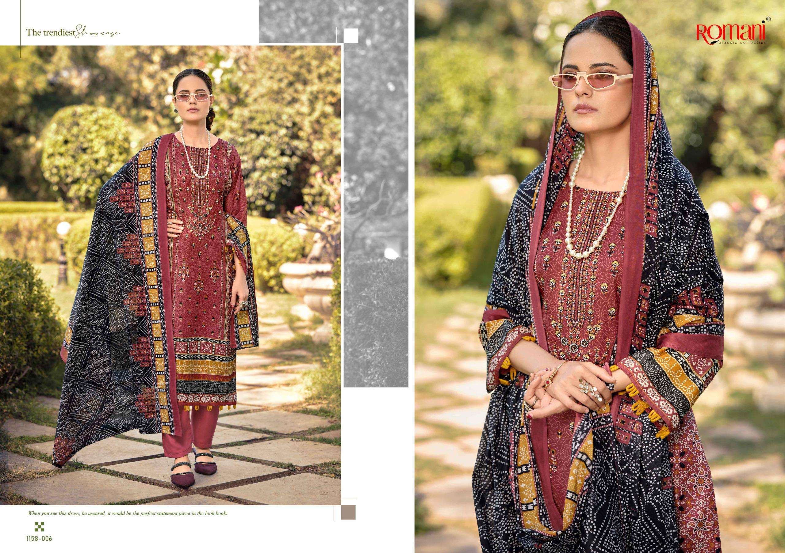 ROMANI BIN KAREEM VOL 6 COTTON DIGITAL PRINTS WITH FANCY EMBROIDERY WORK SUIT