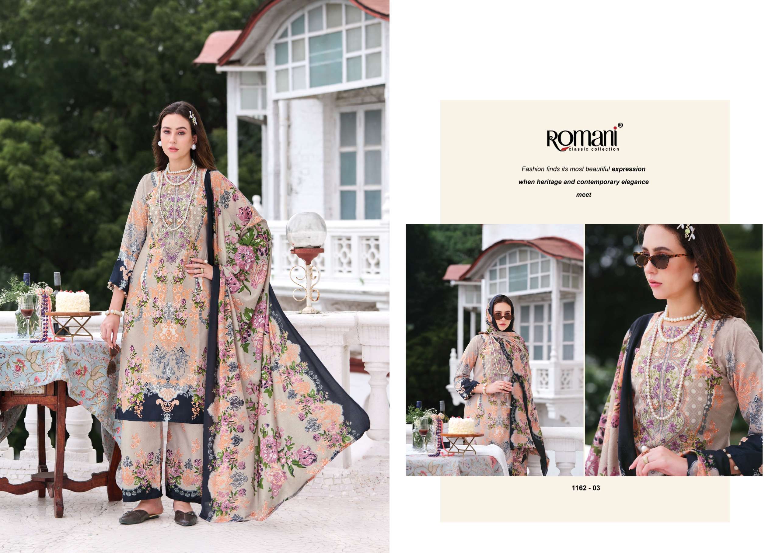 ROMANI MAHIRA VOL11 COTTON DIGITAL PRINTS WITH FANCY WORK SUIT