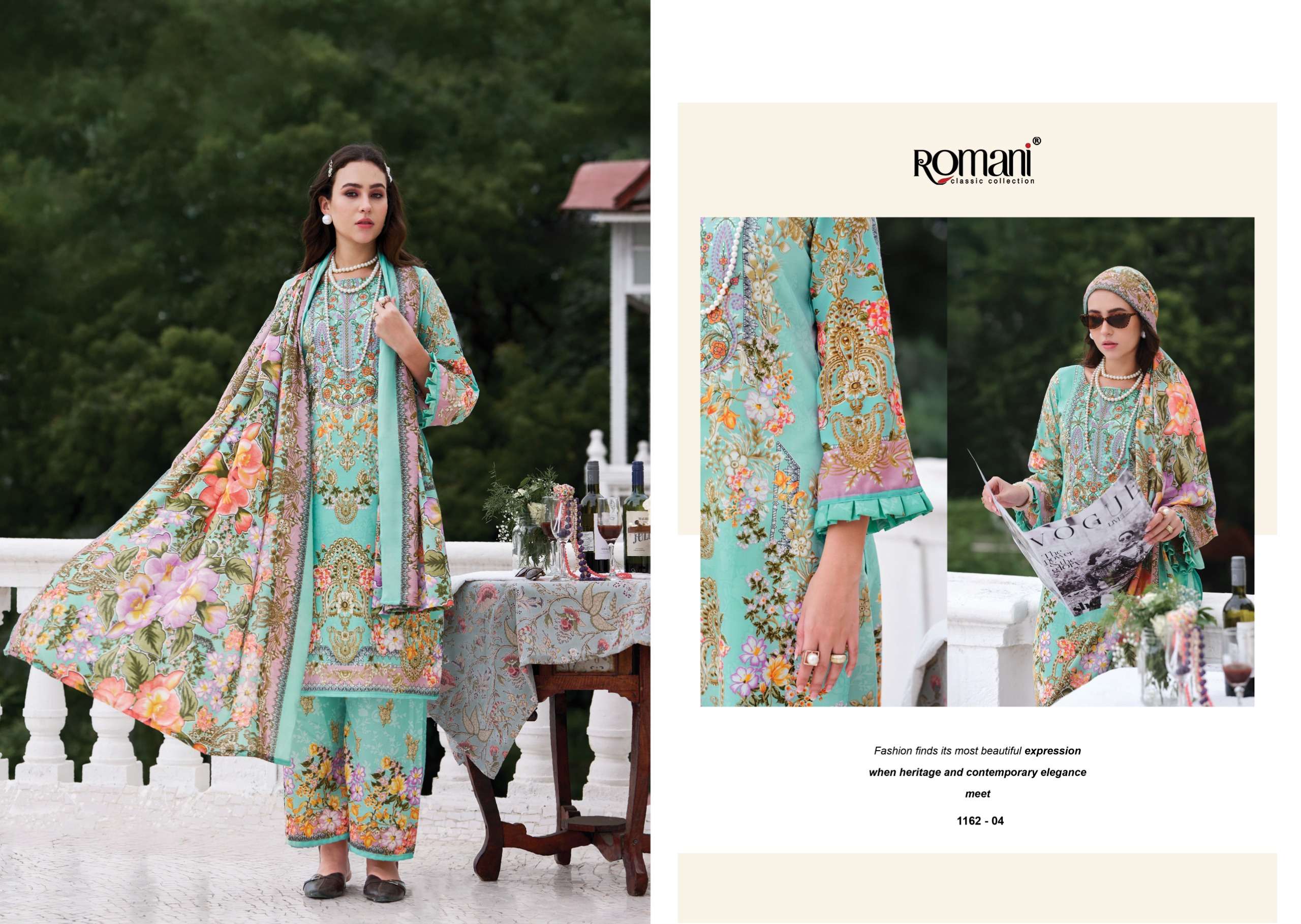 ROMANI MAHIRA VOL11 COTTON DIGITAL PRINTS WITH FANCY WORK SUIT