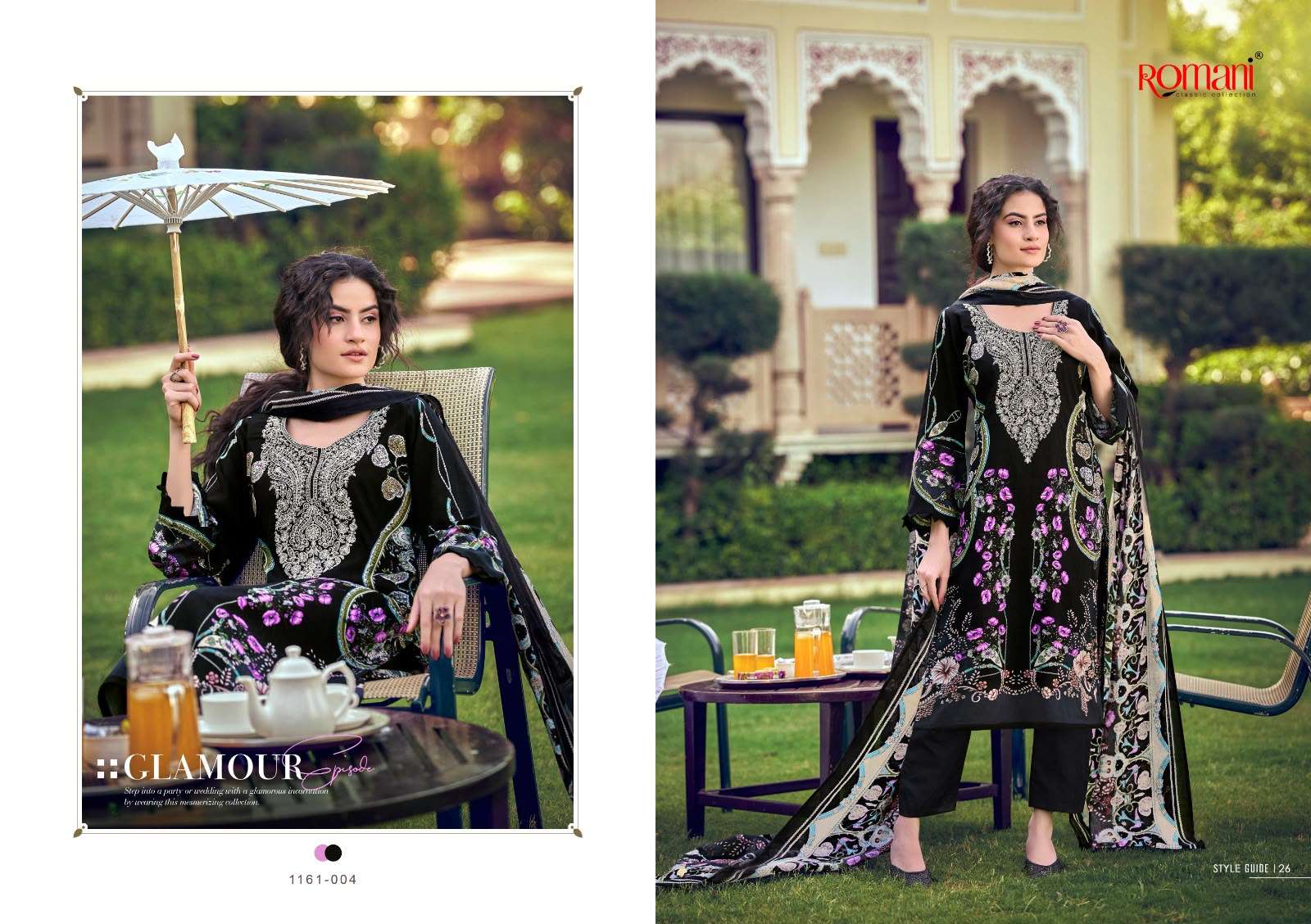 ROMANI NEEDLE WONDER VOL 16 COTTON DIGITAL PRINTS WITH FANCY WORK SUIT