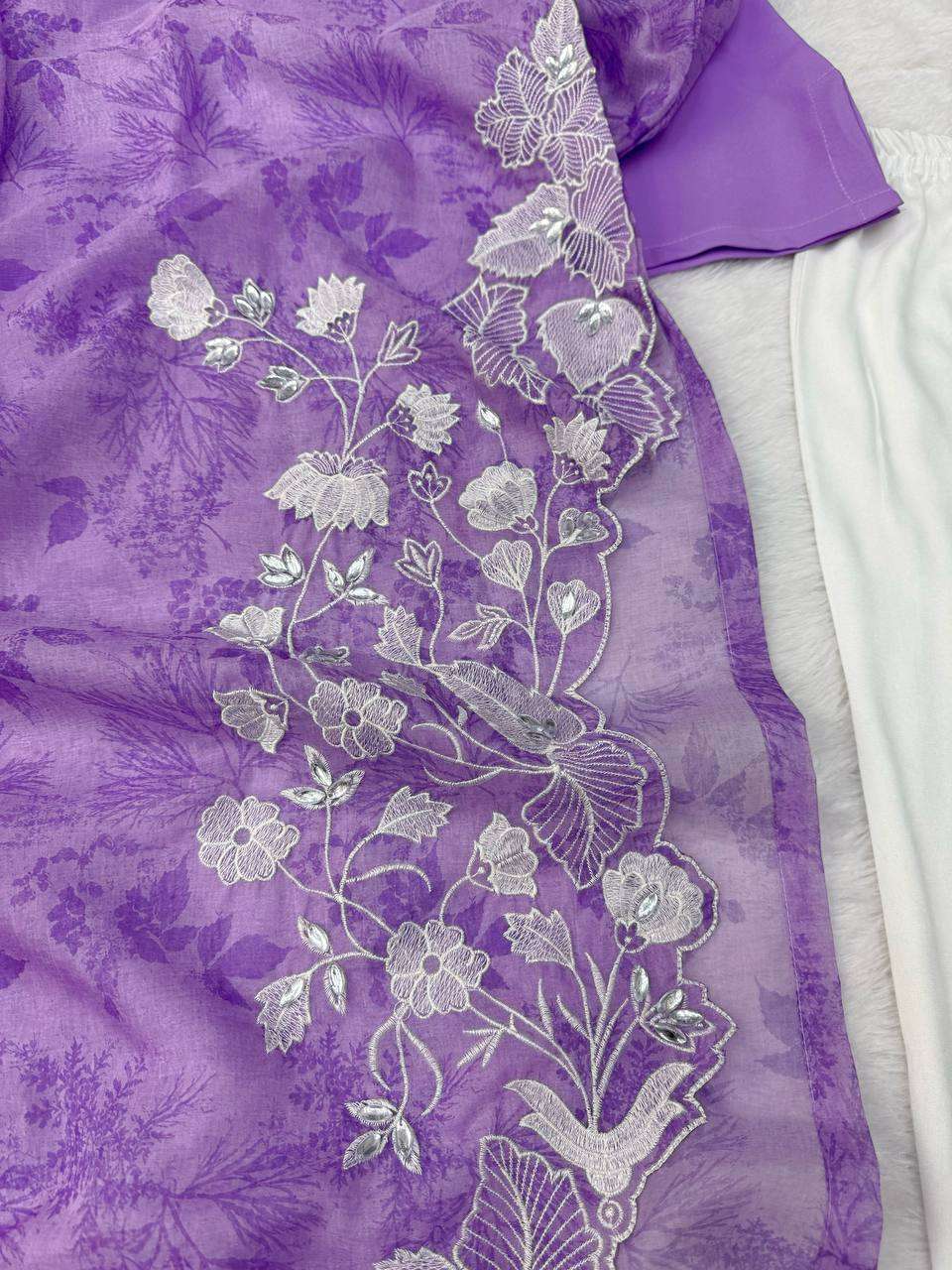 RTC 6054 ORGANZA GORGEOUS LOOK DESIGNER LADIES TOP WITH PENT PAIR 