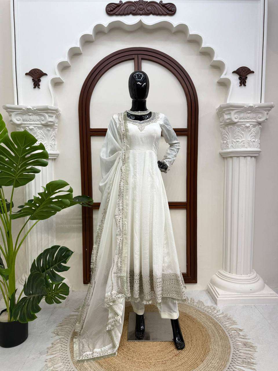 RTC 6079 SILK SEQUENCE EMBROIDERY DESIGNER WORK ANARKALI GOWN STYLE SUIT 