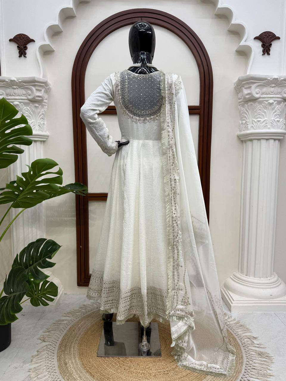 RTC 6079 SILK SEQUENCE EMBROIDERY DESIGNER WORK ANARKALI GOWN STYLE SUIT 