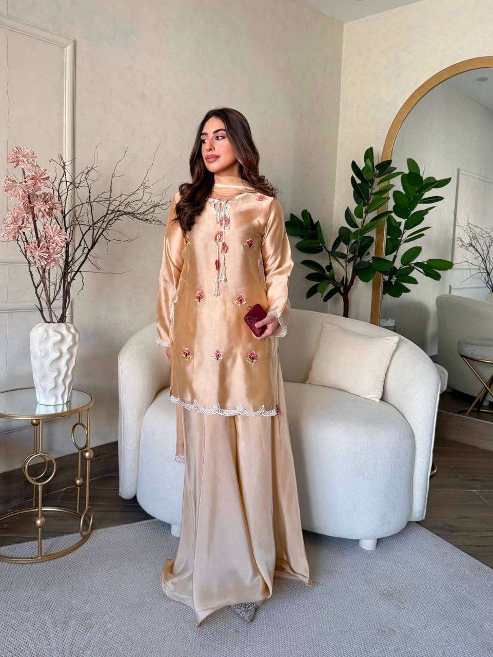 RTC 6080 SATIN BEAUTIFUL DESIGNER LOOK PARTY WEAR LADIES SUIT