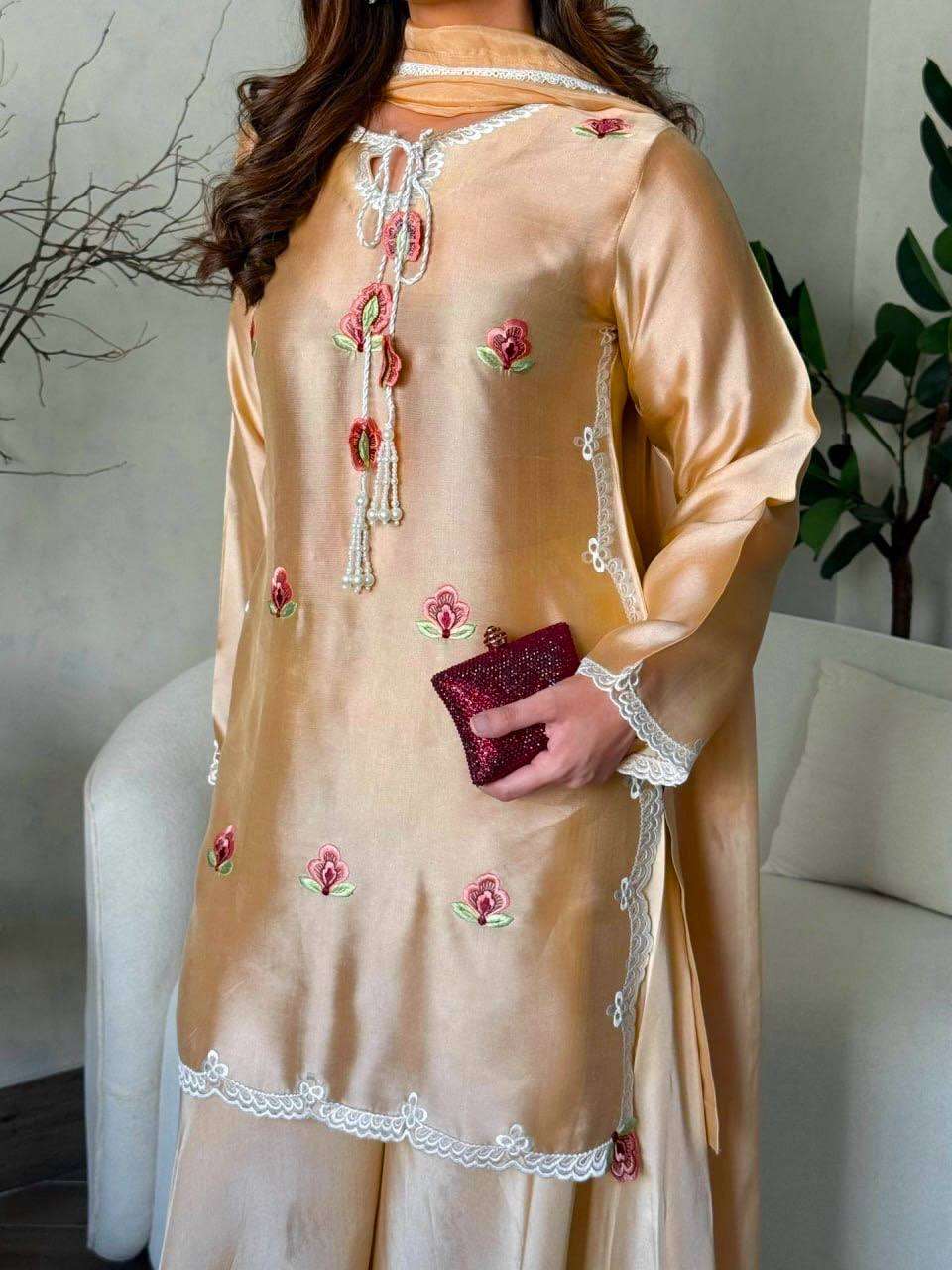 RTC 6080 SATIN BEAUTIFUL DESIGNER LOOK PARTY WEAR LADIES SUIT
