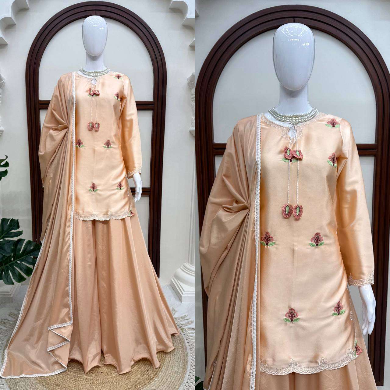 RTC 6080 SATIN BEAUTIFUL DESIGNER LOOK PARTY WEAR LADIES SUIT