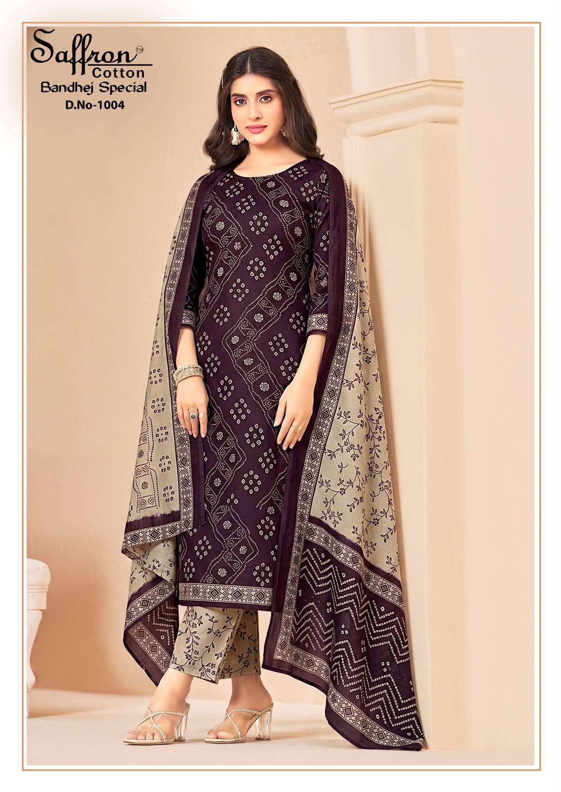 SAFFRON COTTON BANDHEJ SPECIAL COTTON DIGITAL PRINT SALWAR SUIT