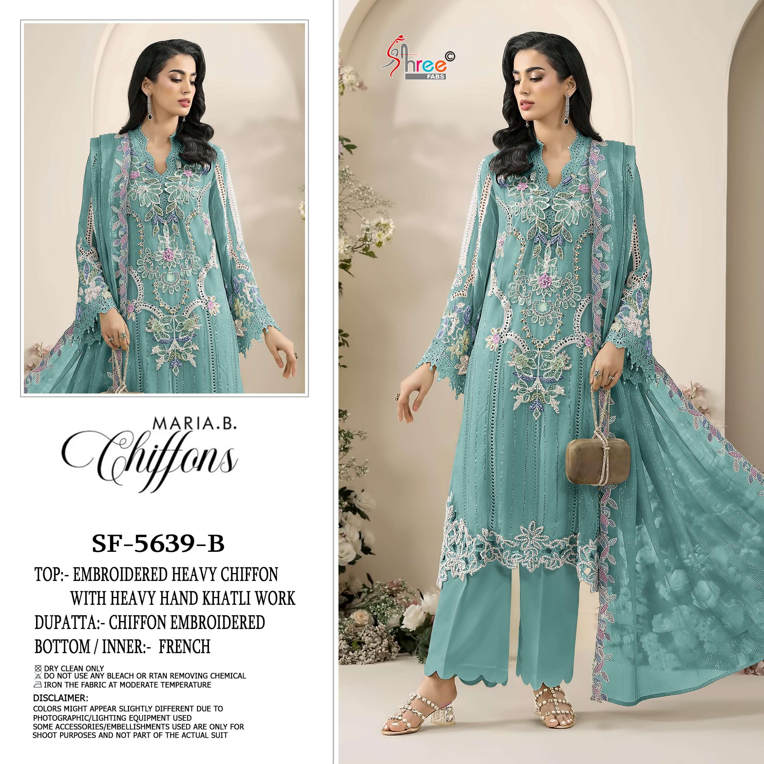 SHREE FABS SF 5639 CHIFFON HEAVY EMBROIDERED DESIGNER PAKISTANI SUIT 