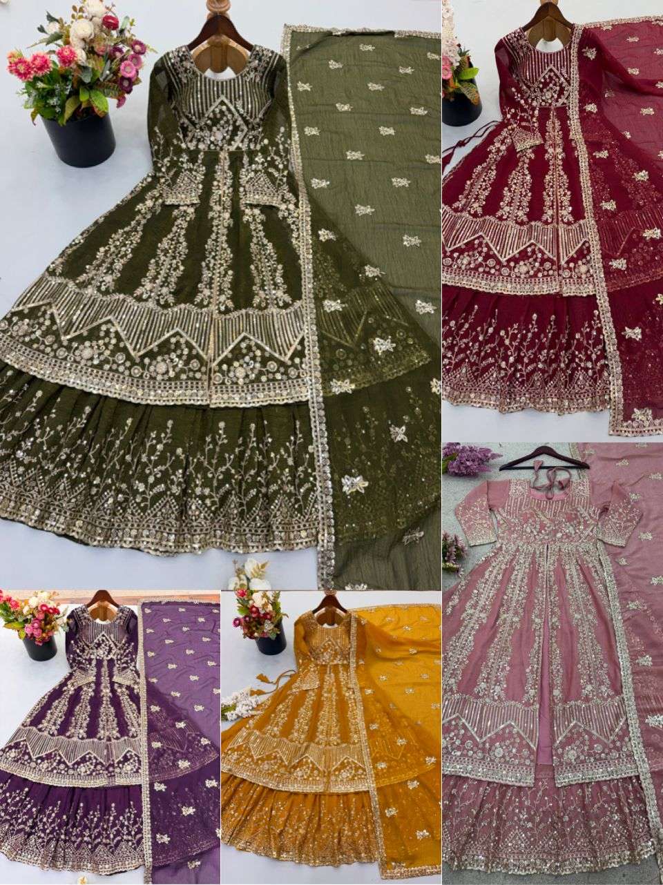 SR 1681 SILK HEAVY BEAUTIFUL DESIGNER WEDDING FUNCTION WEAR SUIT