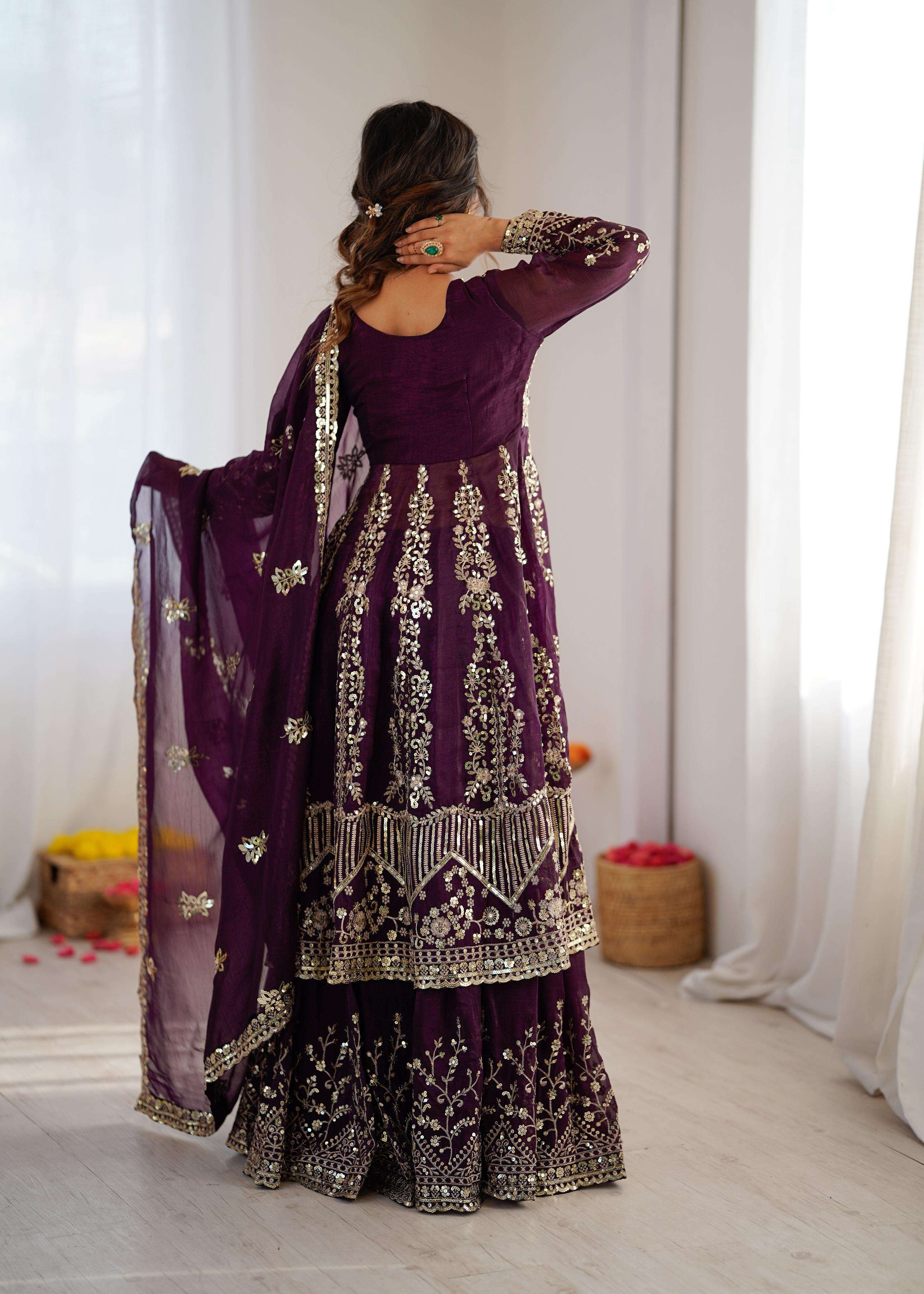 SR 1681 SILK HEAVY BEAUTIFUL DESIGNER WEDDING FUNCTION WEAR SUIT