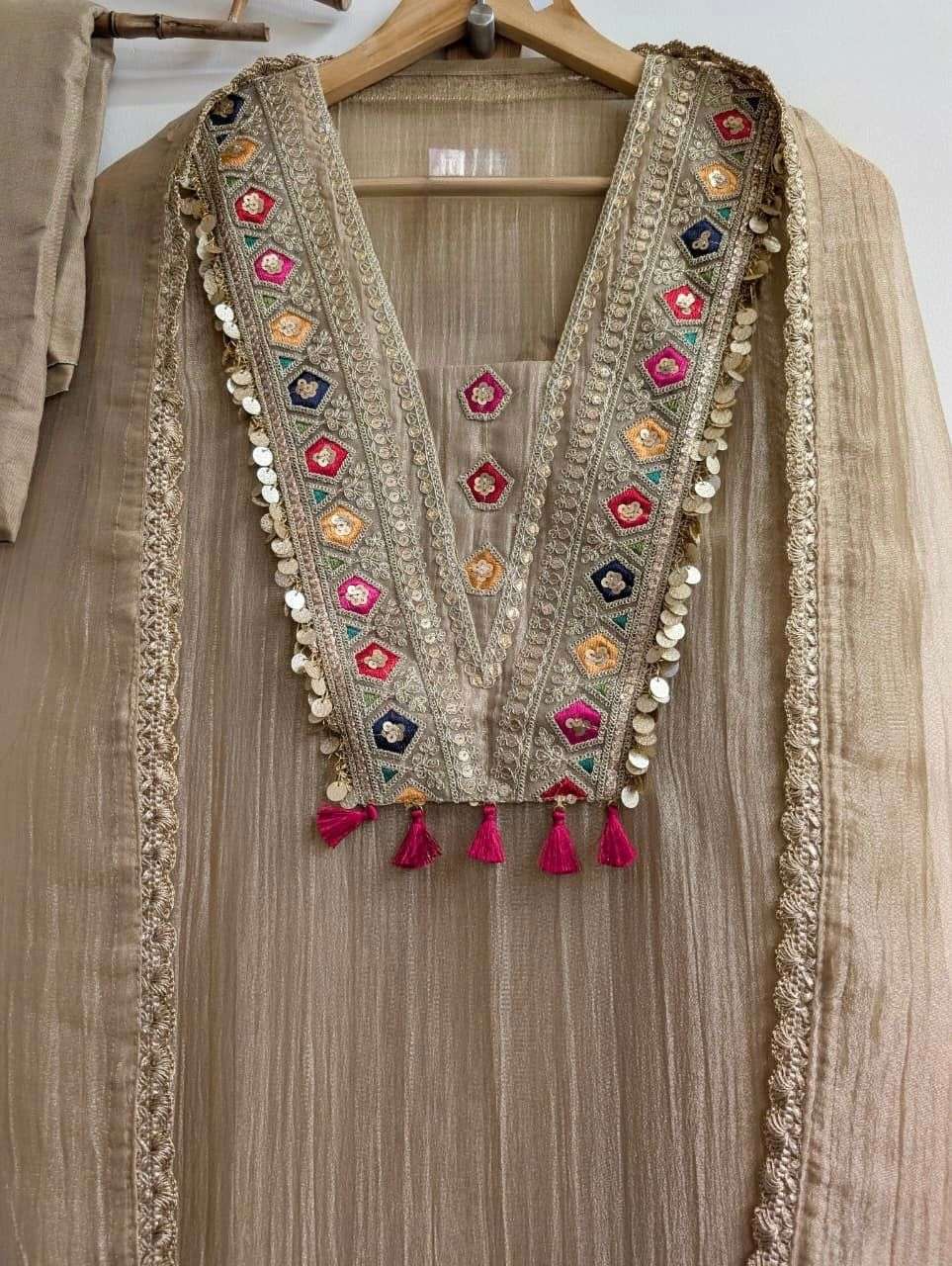 SR 1722 SILK BEAUTIFUL DESIGNER WORK FESTIVE WEAR LADIES SHARARA SUIT