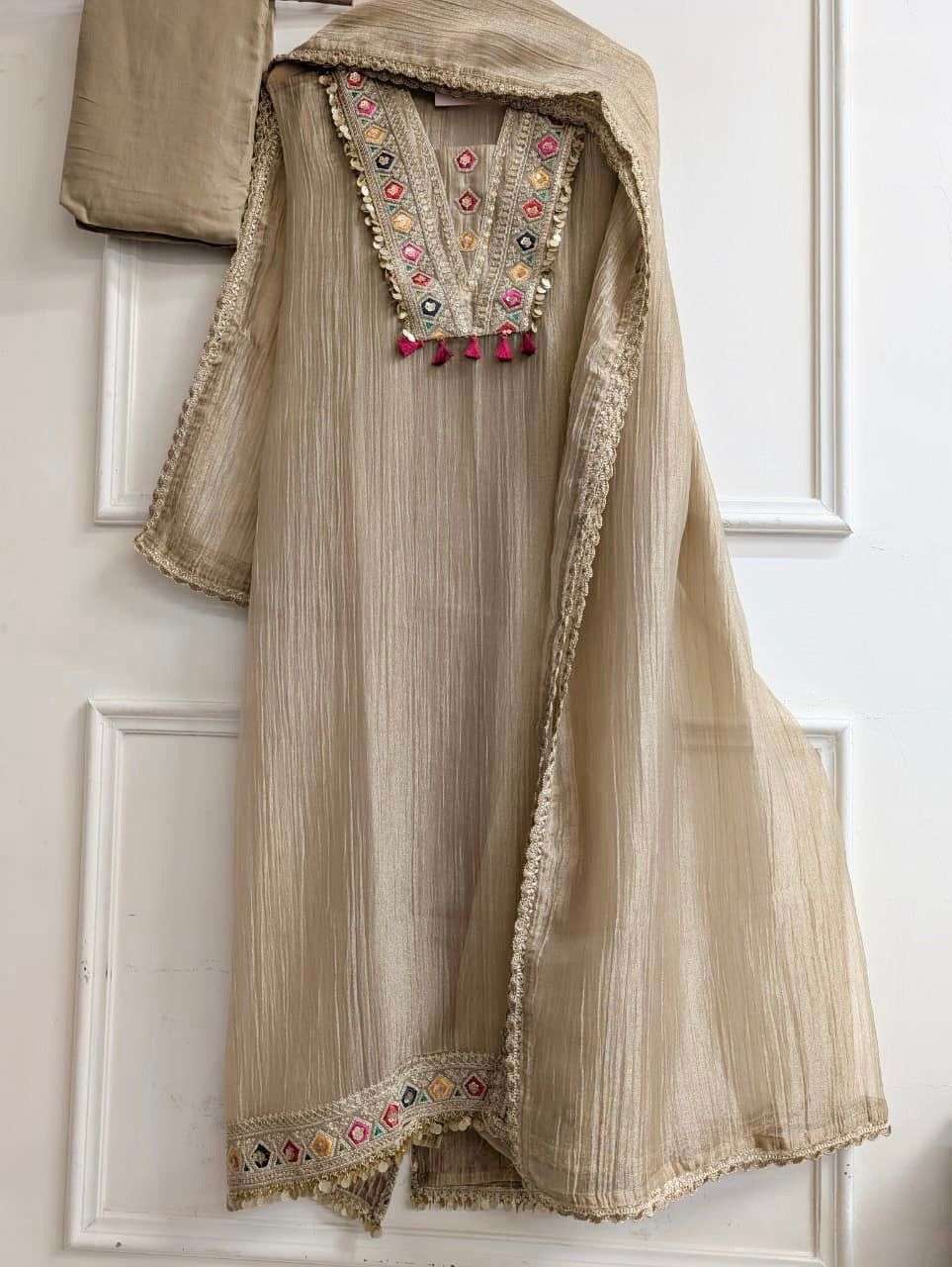 SR 1722 SILK BEAUTIFUL DESIGNER WORK FESTIVE WEAR LADIES SHARARA SUIT