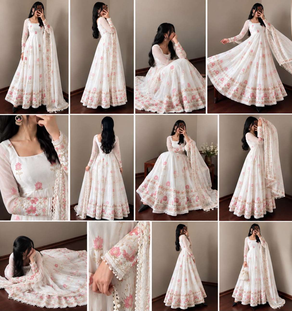 SR 1723 CRUSH FABRIC BEAUTIFUL DESIGNER LOOK PARTY WEAR LADIES GOWN DRESS