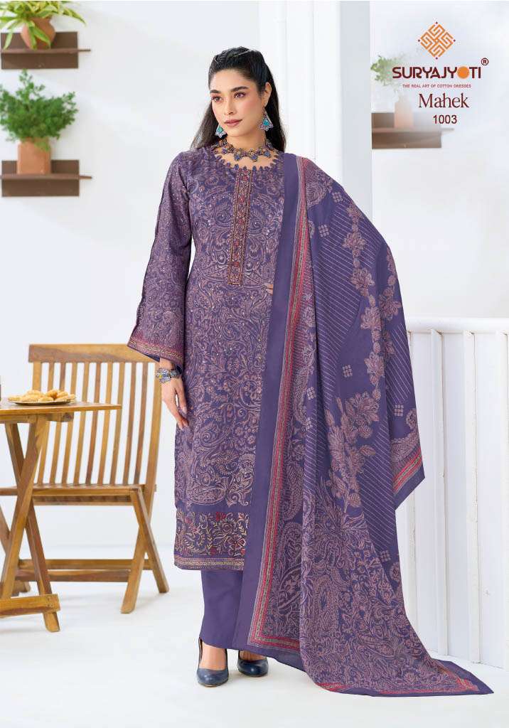  SURYAJYOTI MAHEK VOL 1 JAM SATIN PRINT WITH EMBROIDERY WORK SUIT