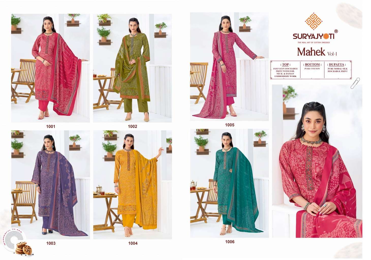  SURYAJYOTI MAHEK VOL 1 JAM SATIN PRINT WITH EMBROIDERY WORK SUIT