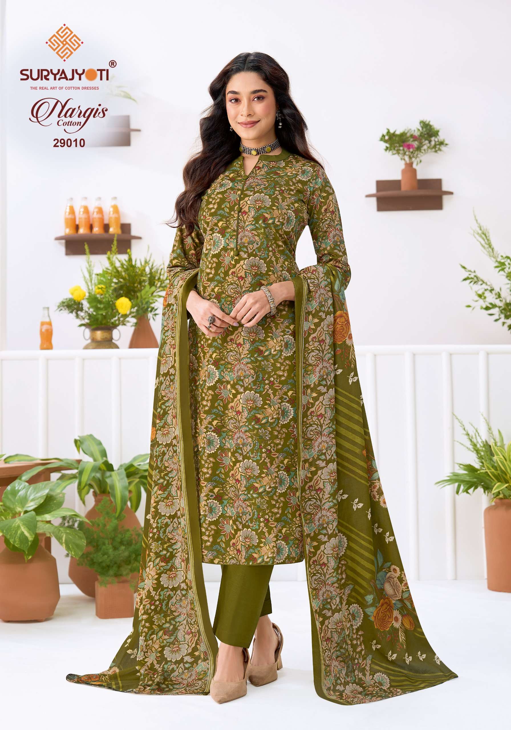SURYAJYOTI NARGIS VOL 29 COTTON PRINTED WORKS LADIES SALWAR SUIT