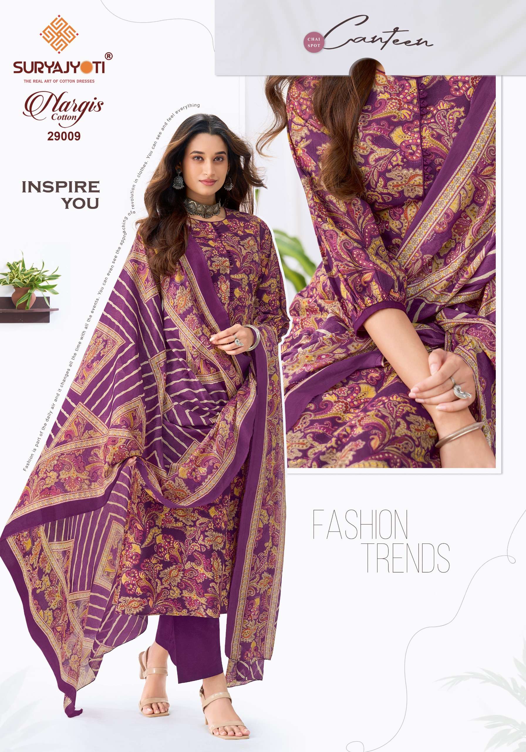 SURYAJYOTI NARGIS VOL 29 COTTON PRINTED WORKS LADIES SALWAR SUIT